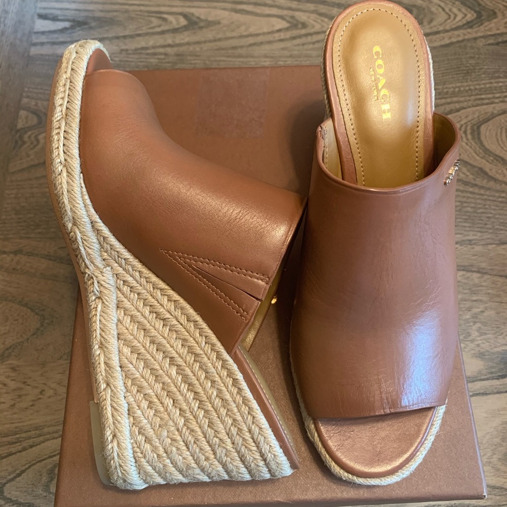 Coach Gayle semi matte calf Wedges